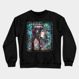 Rose Tattoo Fantasy Contemporary Art by Molly Harrison Crewneck Sweatshirt